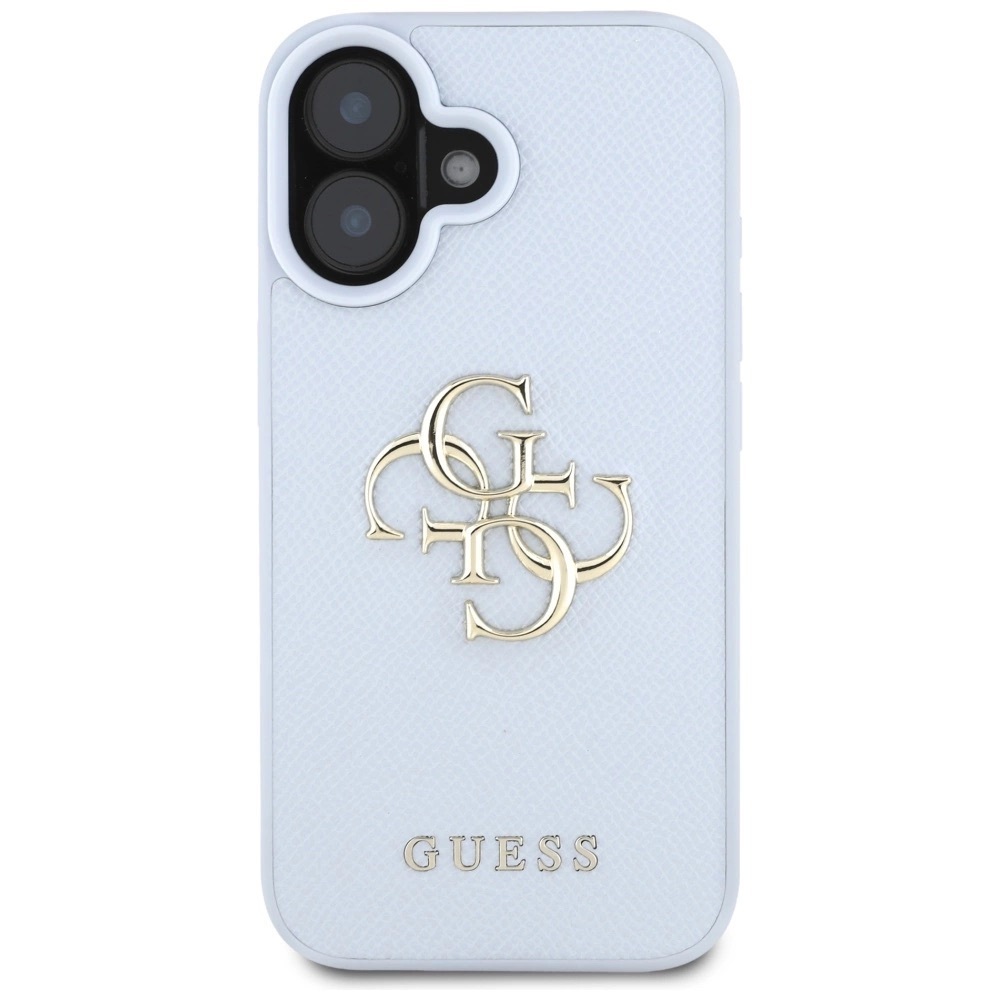 Zdjęcie do “Guess Grained Big 4G Logo Small niebieski - etui iPhone 16”.