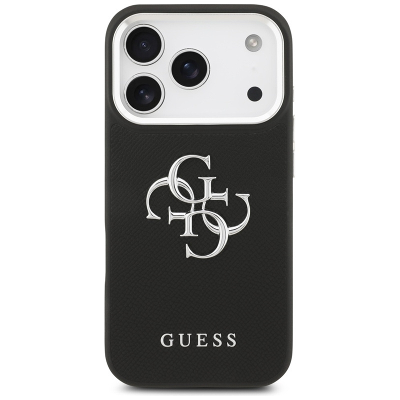 Zdjęcie do “Guess Grained Big Classic 4G czarny - etui iPhone 17 Pro Max”.