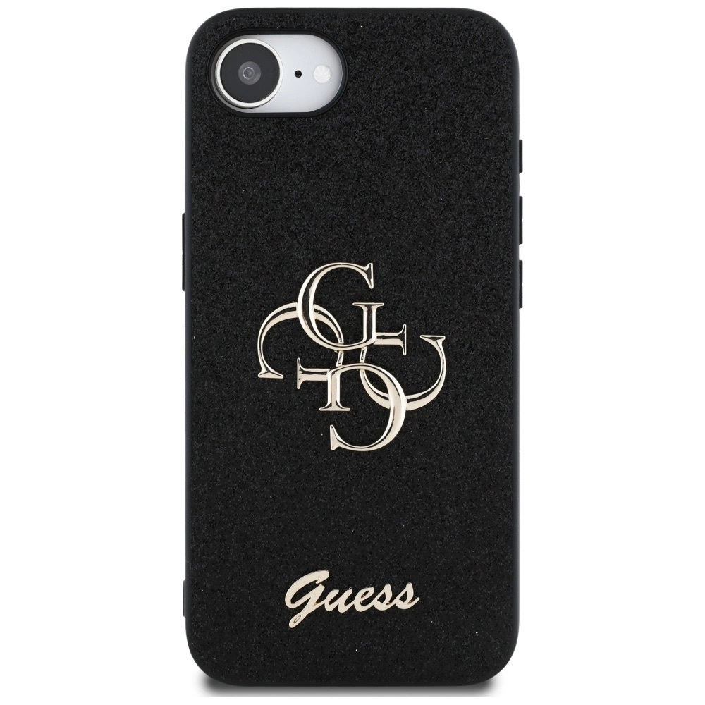 Zdjęcie do “Guess Fixed Glitter Big 4G czarny - etui iPhone 16e / 17e”.