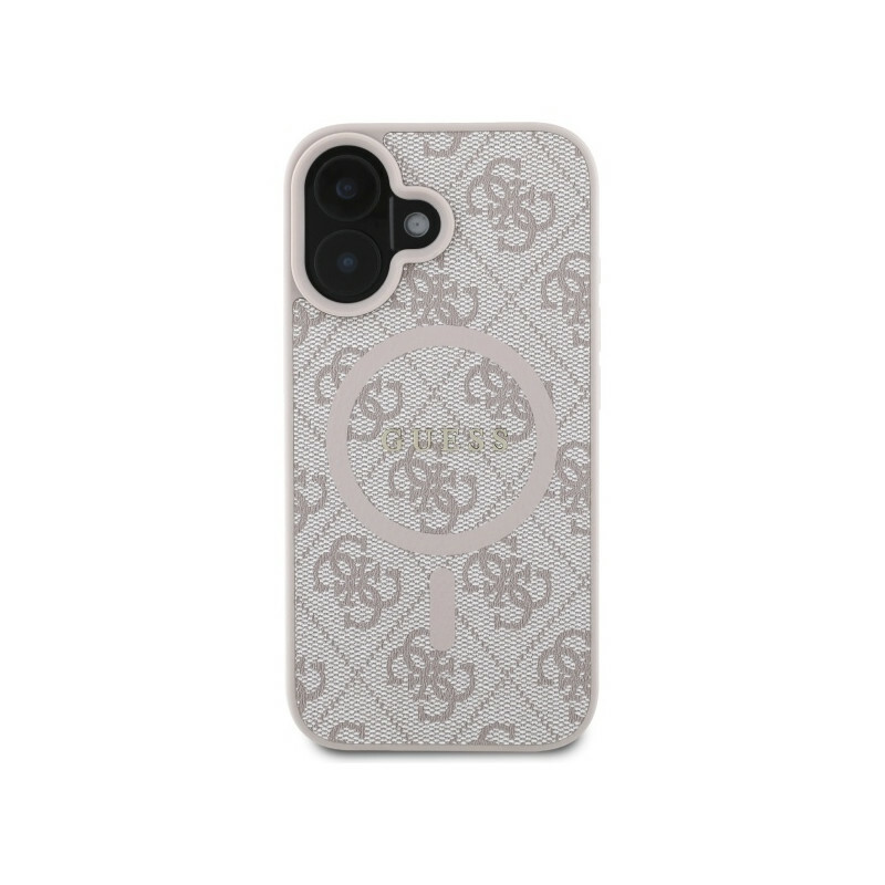 Zdjęcie do “Guess 4G Ring Classic Logo MS różowy - etui iPhone 16”.