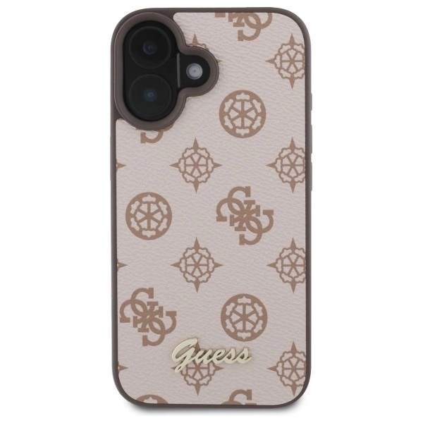Zdjęcie do “Guess Peony Script MS brązowy - etui iPhone 16”.