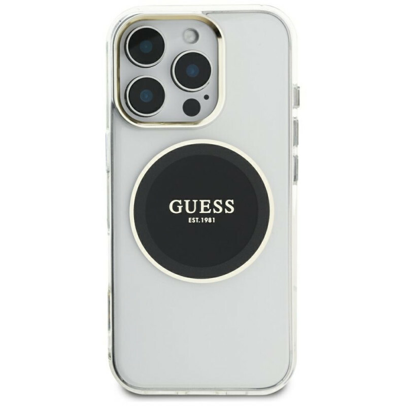 Zdjęcie do “Guess IML Metal Colored Circle MS czarny - etui iPhone 16 Pro Max”.