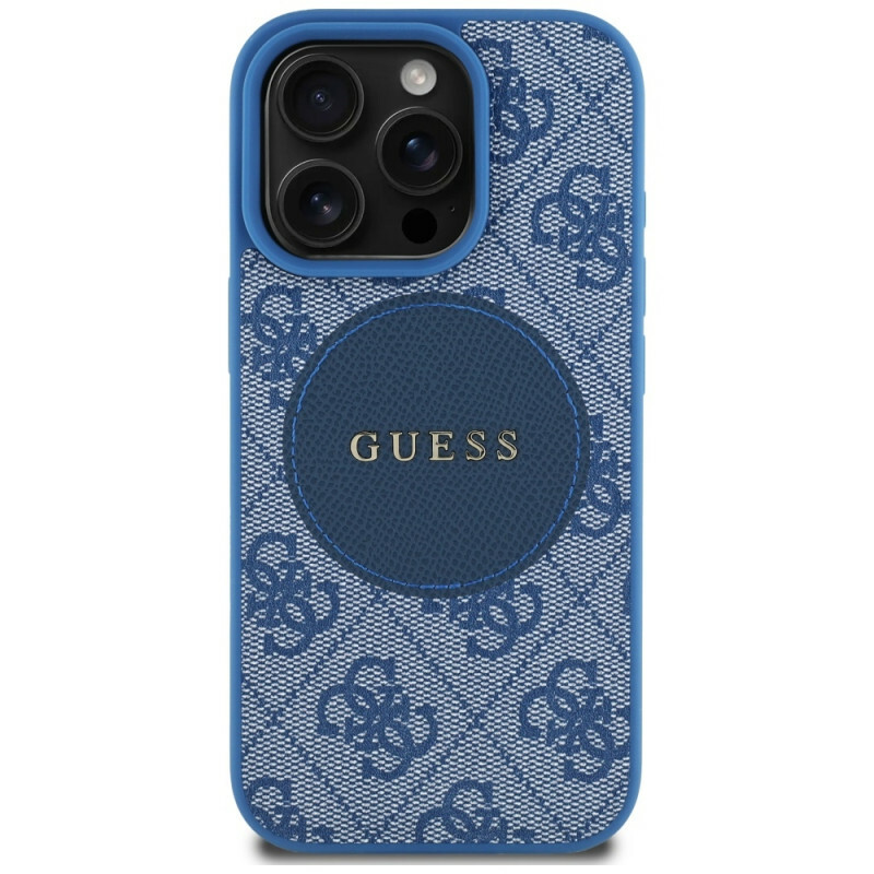 Zdjęcie do “Guess 4G Circle Classic Logo MS niebieski - etui iPhone 16 Pro Max”.
