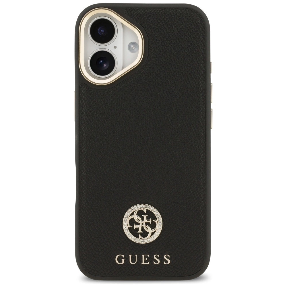 Zdjęcie do “Guess Grained Strass Logo MS czarny - etui iPhone 17”.