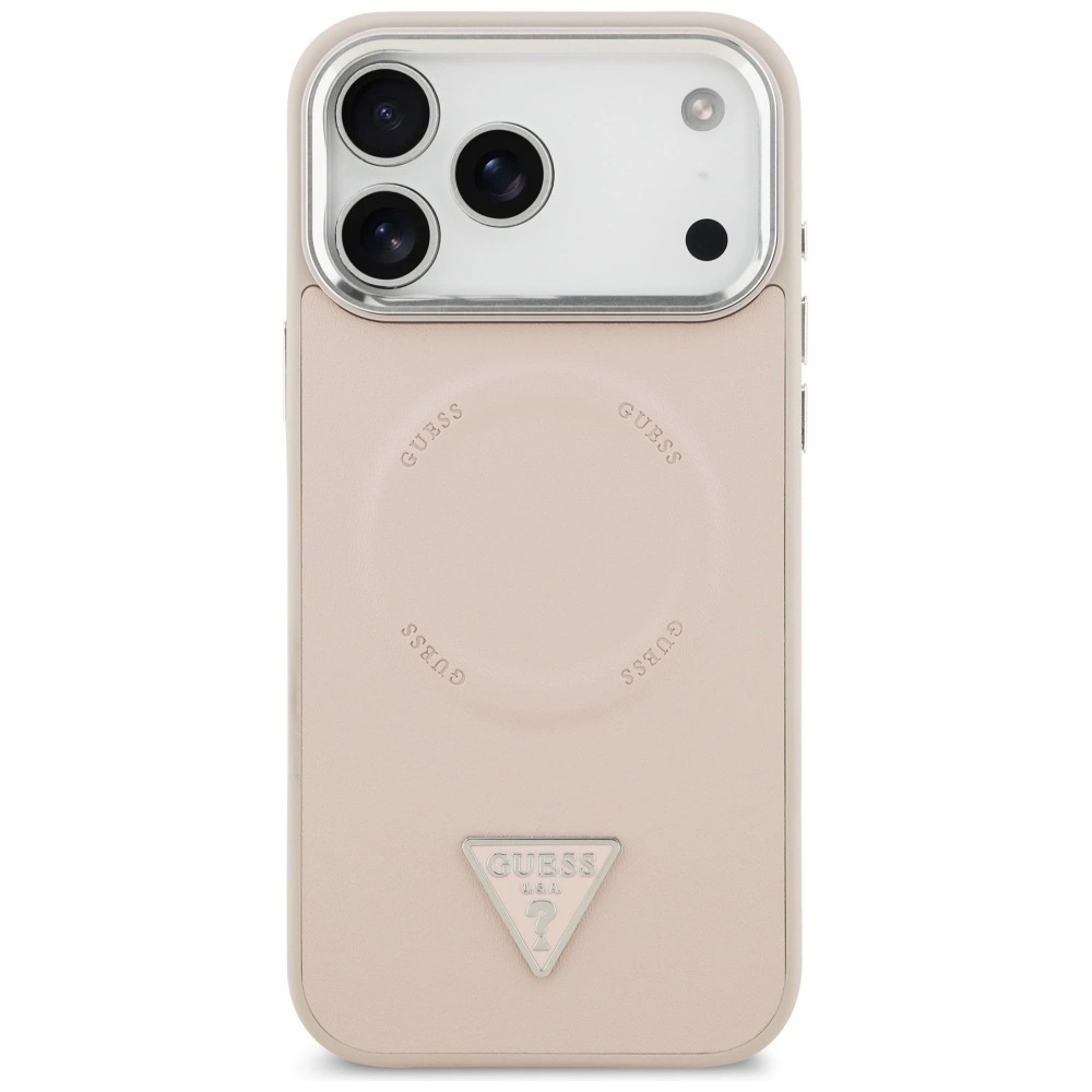 Zdjęcie do “Guess Triangle Logo MS różowy - etui iPhone 17 Pro Max”.