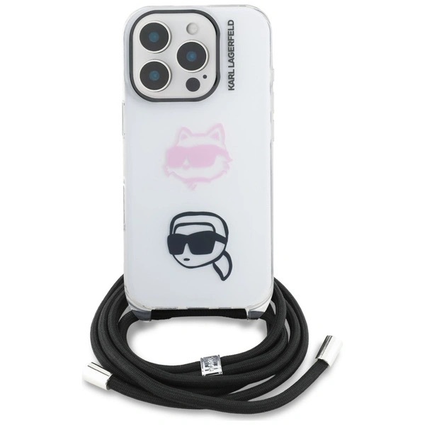 Zdjęcie do “Karl Lagerfeld IML Crossbody KarlChoupette Head biały - etui iPhone 16 Pro”.