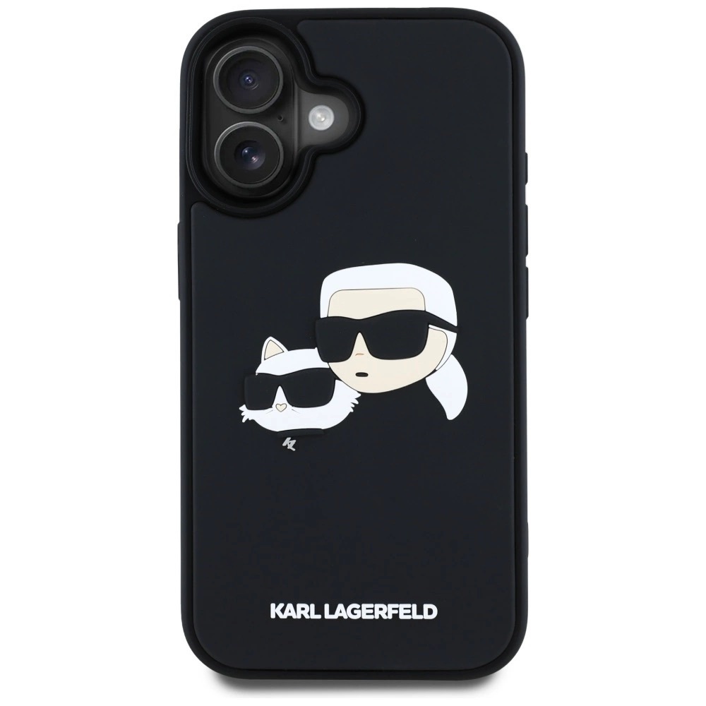 Zdjęcie do “Karl Lagerfeld HC 3D Rubber Double Heads czarny - etui iPhone 16”.