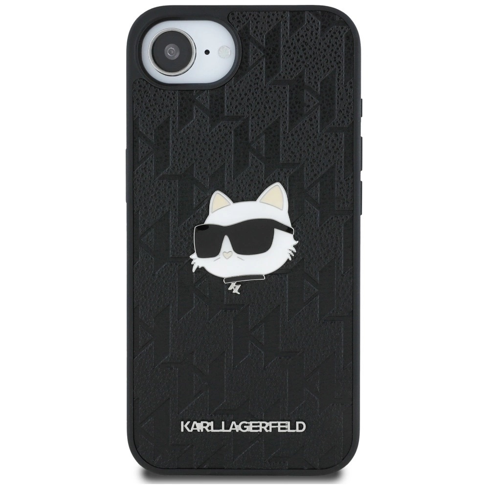 Zdjęcie do “Karl Lagerfeld Monogram Choupette Head Pin czarny - etui iPhone 16e / 17e”.