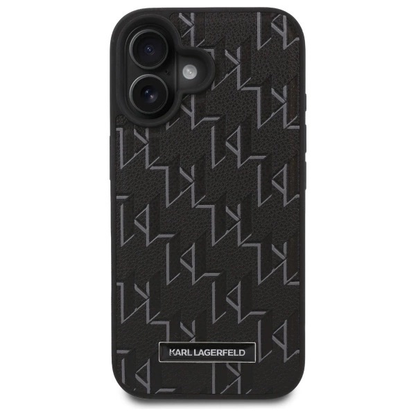 Zdjęcie do “Karl Lagerfeld Hot Stamp MS czarny - etui iPhone 16 Plus”.