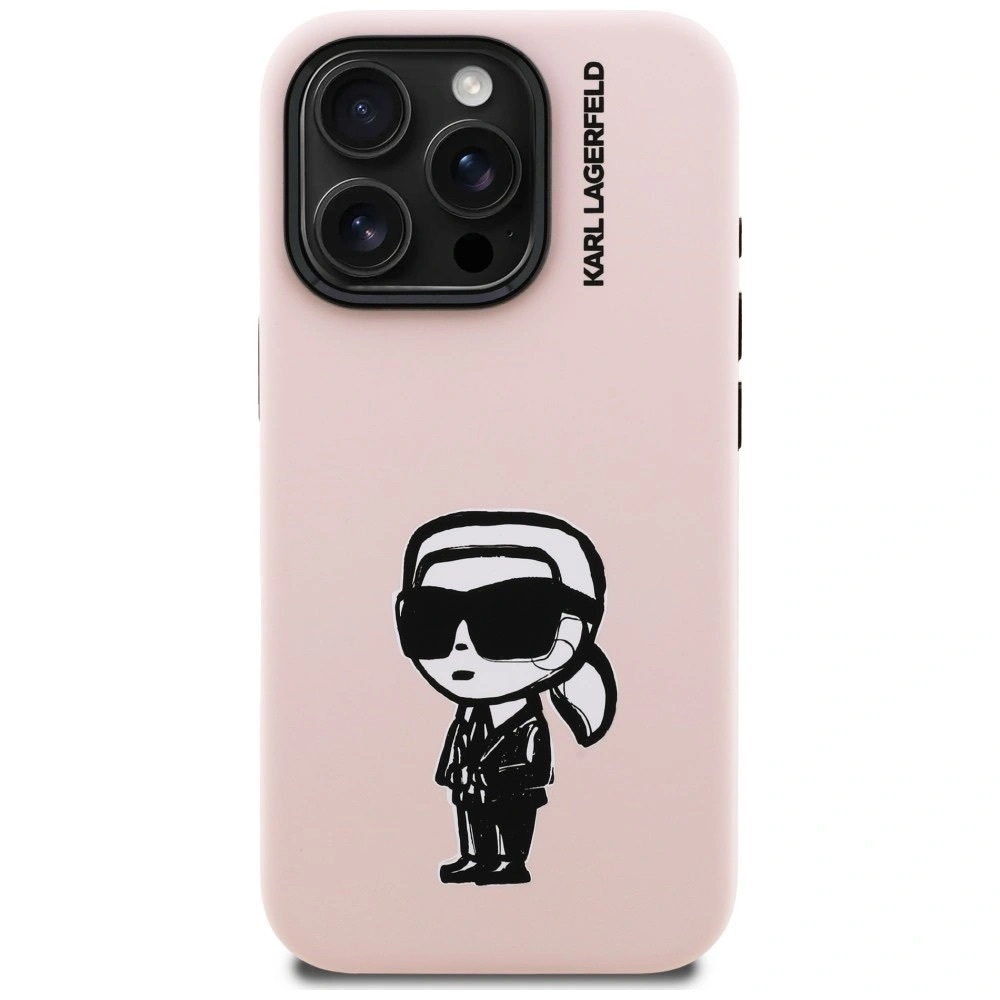 Zdjęcie do “Karl Lagerfeld Silicone Karl Sketch MS różowy - etui iPhone 16 Pro Max”.