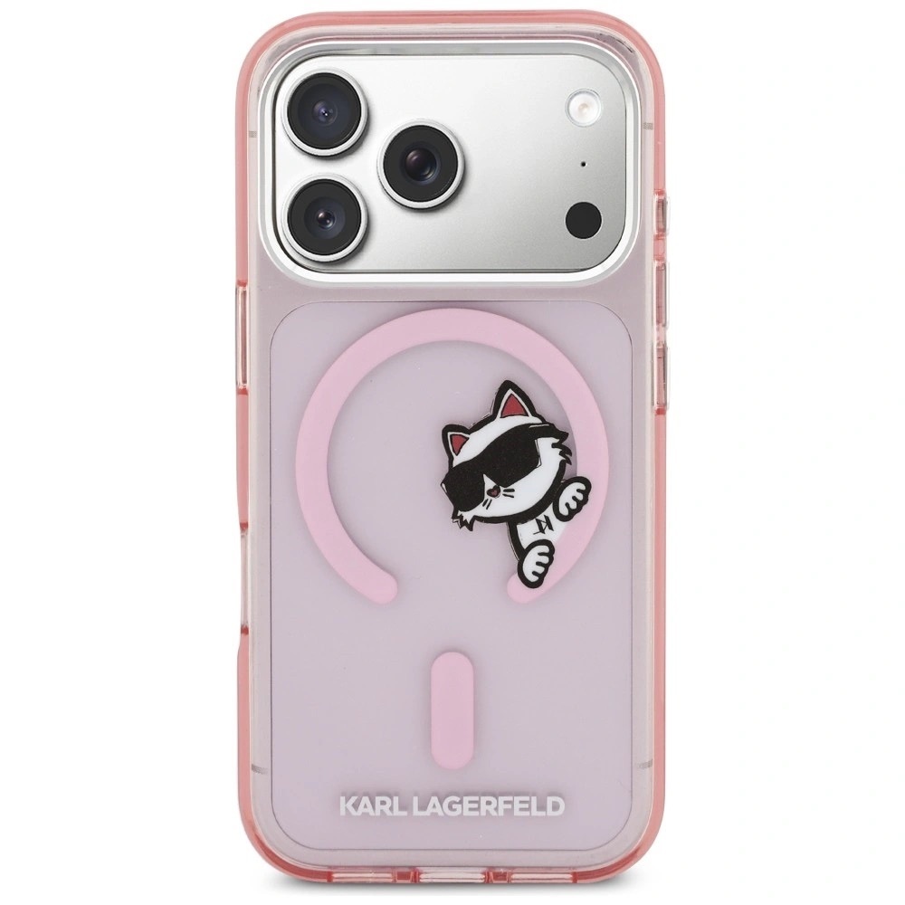 Zdjęcie do “Karl Lagerfeld IML Peekaboo MS różowy - etui iPhone 17 Pro”.