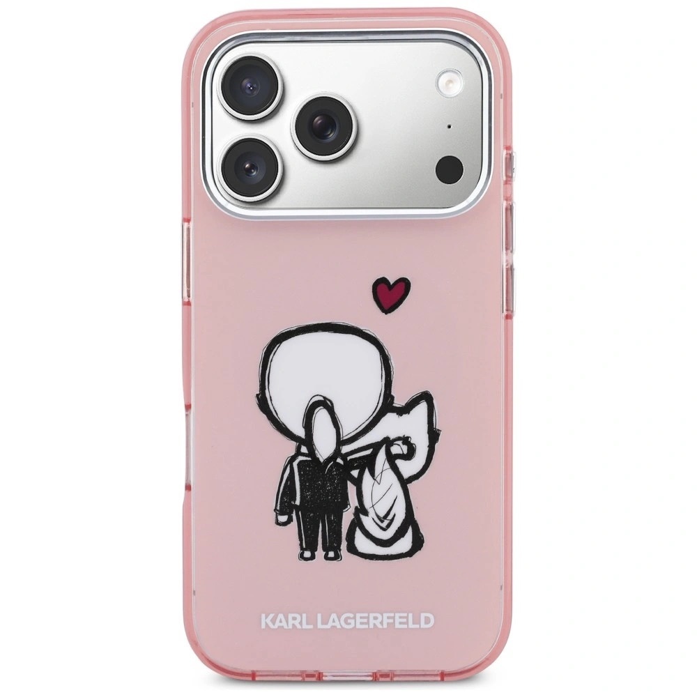 Zdjęcie do “Karl Lagerfeld Karl Choupette Back MS różowy - etui iPhone 17 Pro”.
