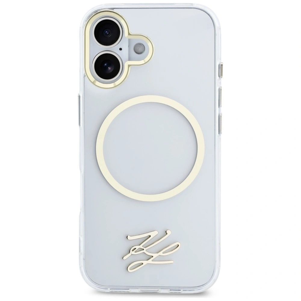 Zdjęcie do “Karl Lagerfeld IML KL Script Logo MS przezroczysty - etui iPhone 17”.