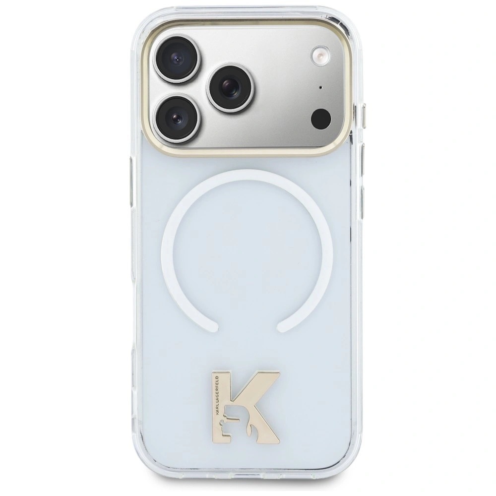 Zdjęcie do “Karl Lagerfeld IML K Head Logo MS przezroczysty - etui iPhone 17”.