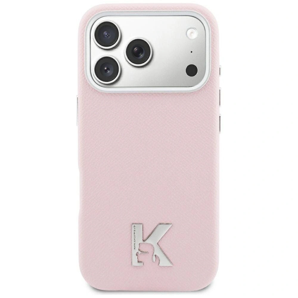 Zdjęcie do “Karl Lagerfeld Karl Head Logo MS różowy - etui iPhone 17”.