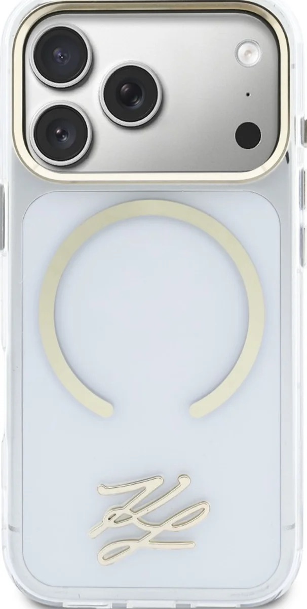 Zdjęcie do “Karl Lagerfeld IML KL Script Logo MS przezroczysty - etui iPhone 17 Pro Max”.