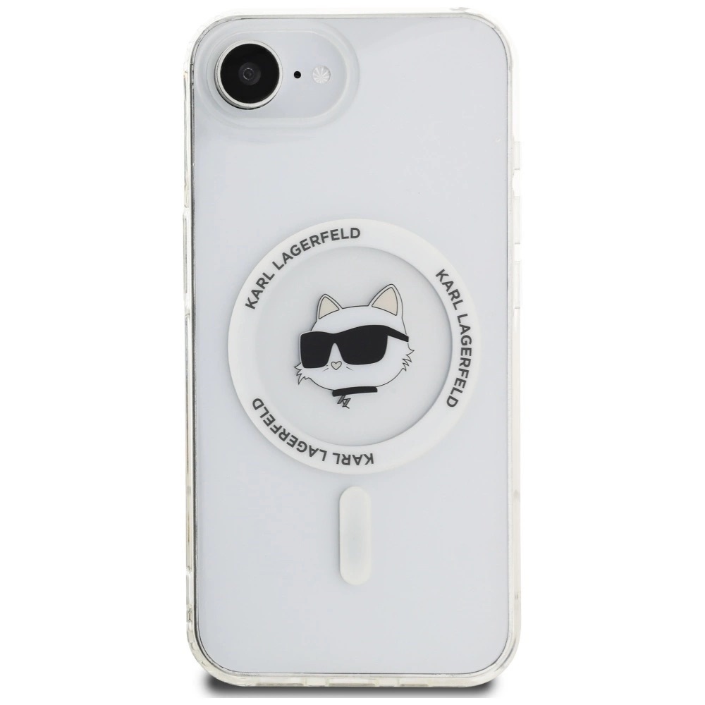 Zdjęcie do “Karl Lagerfeld IML Metal Choupette Head MS biały - etui iPhone 16e / 17e”.