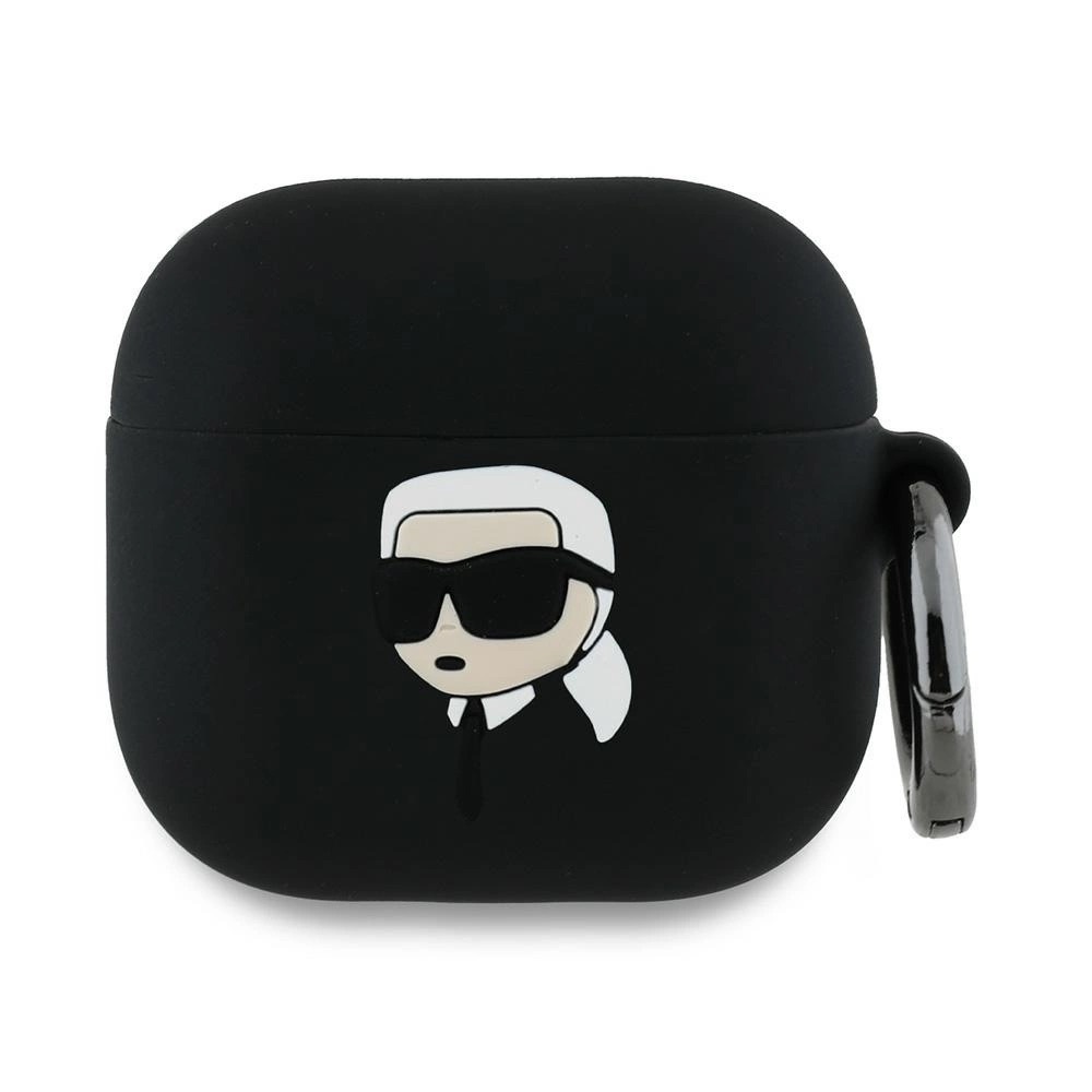 Zdjęcie do “Karl Lagerfeld Silicone Karl Head 3D czarny - etui AirPods 4”.
