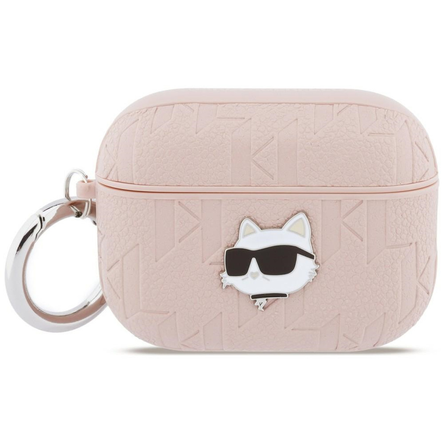 Zdjęcie do “Karl Lagerfeld Monogram Choupette Head różowy - etui AirPods Pro 3”.