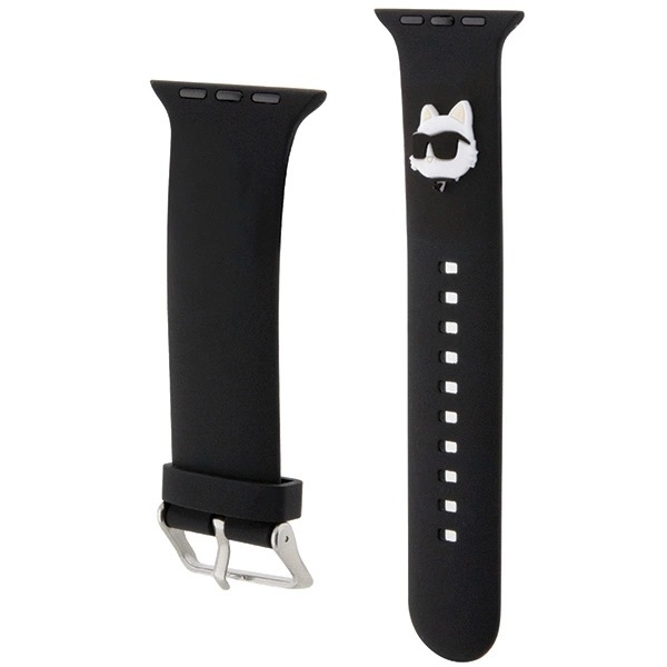 Zdjęcie do “Karl Lagerfeld 3D Rubber Choupette Head czarny - pasek Apple Watch 42/44/45/49mm”.