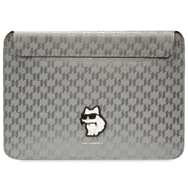 Zdjęcie do “Karl Lagerfeld laptop Sleeve Saffiano Monogram Choupette srebrny - pokrowiec Macbook 14"”.