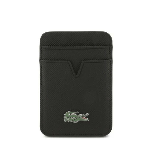 Zdjęcie do “Lacoste Petit Pique czarny - portfel z MagSafe”.