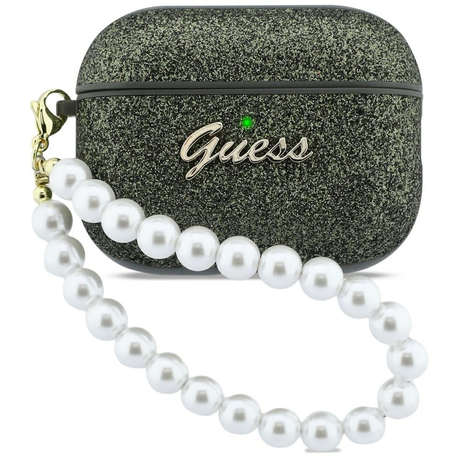 Zdjęcie do “Guess Glitter Pearl Strap khaki - etui AirPods Pro 3”.