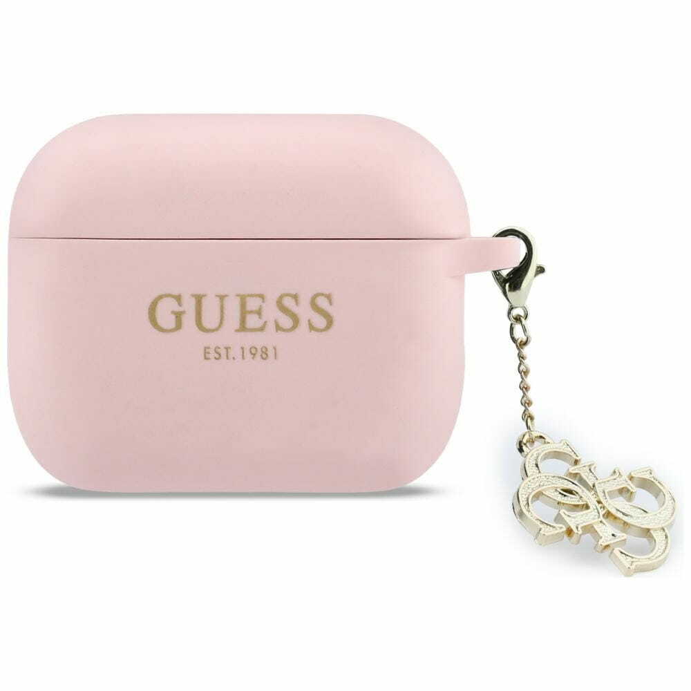 Zdjęcie do “Guess Silicone 4G Charm różowy - etui AirPods Pro 3”.