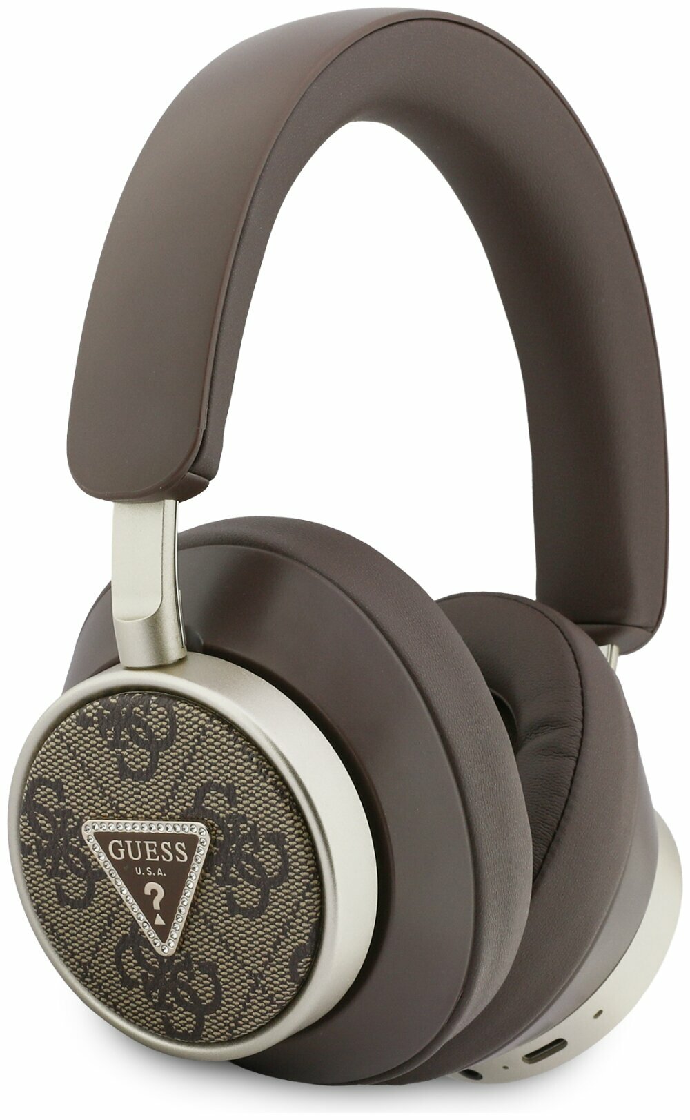 Zdjęcie do “Guess ENC 4G Triangle Logo brązowy - słuchawki nauszne”.