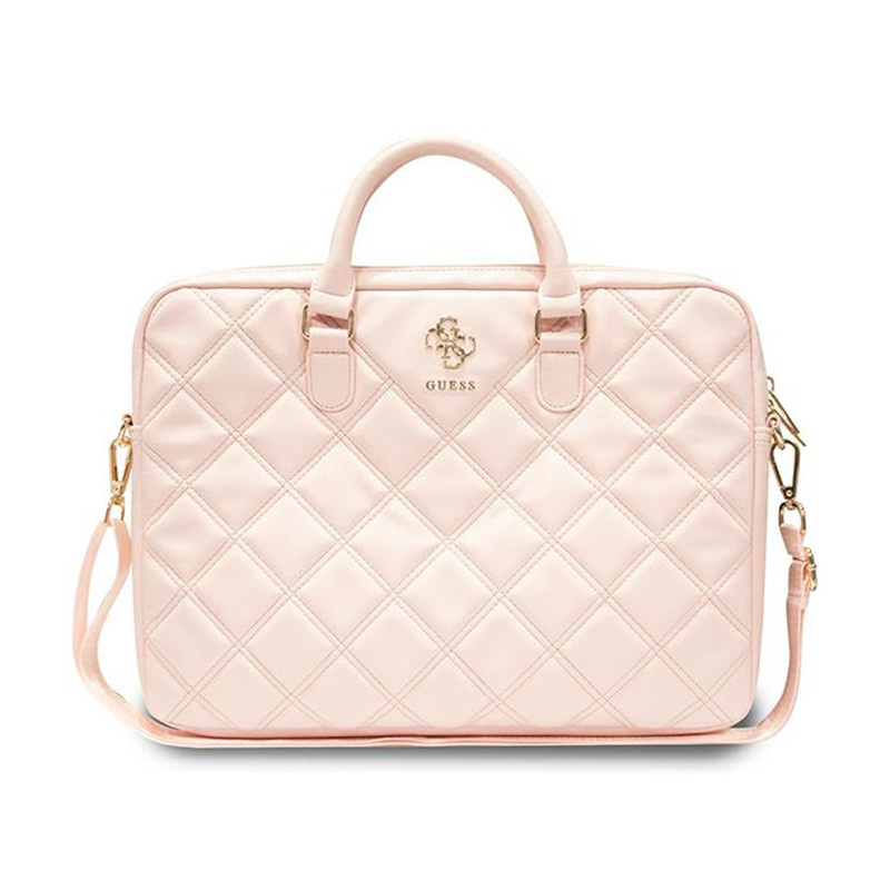 Zdjęcie do “Guess Quilted 4G różowy - torba Macbook 16"”.