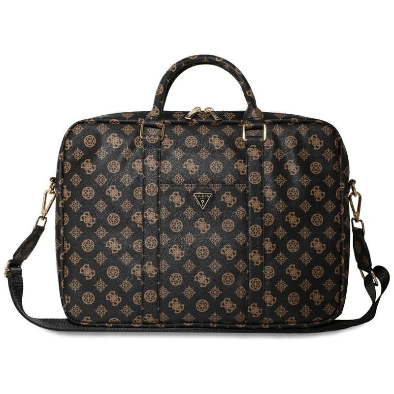 Zdjęcie do “Guess 4G Peony Front Pocket Zipper Triangle Logo czarny - torba Macbook 16"”.