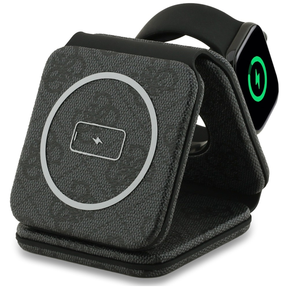 Zdjęcie do “Guess 3w1 4G MagSafe 15W czarny - ładowarka indukcyjna”.