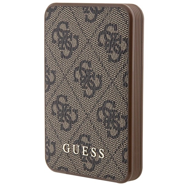 Zdjęcie do “Guess 4G Leather Metal Logo 15W 5000mAh brązowy - powerbank”.