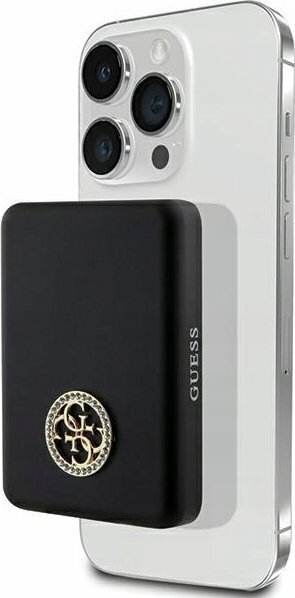 Zdjęcie do “Guess 4G Strassed Metal Logo MagSafe 5W 3000mAh czarny - powerbank”.