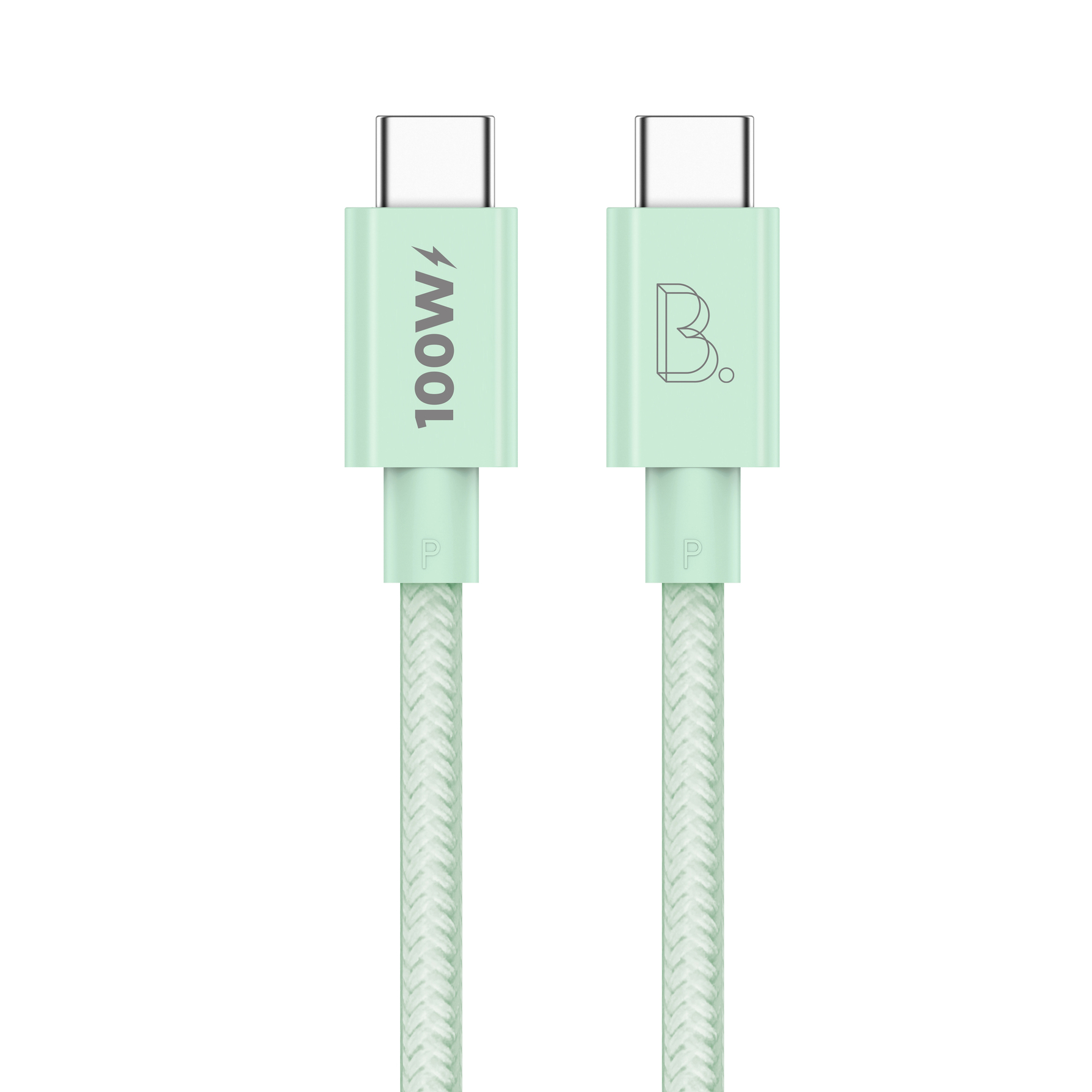 Zdjęcie do “B. On Nylon USB-C to USB-C 1m Green - przewód USB-C - Produkt otwarty”.