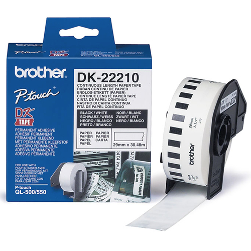 Brother papier biały w rolce DK22210, 29 mm