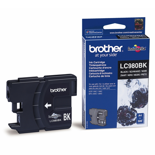 Brother tusz Black wyd. 300 str. do drukarek DCP-145C/165C/375CW/MFC-250C/290C (LC980BK)