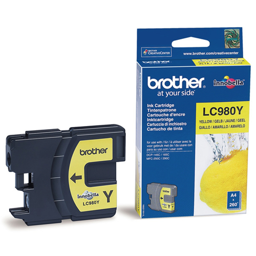 Brother tusz Yellow wyd. 260 str. do drukarek DCP-145C/165C/375CW/MFC-250C/290C (LC980Y)