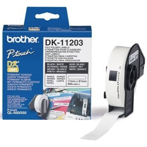 Brother etykiety papierowe DK11203 (17 x 87 mm) 300 szt.