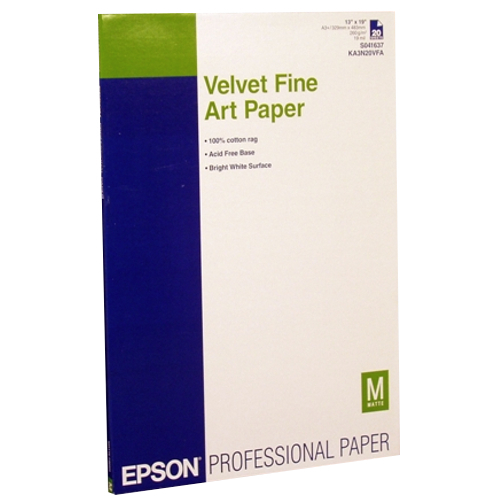 Epson Velvet Fine Art Papier DIN A3+ 260g/m ,20 arkuszy