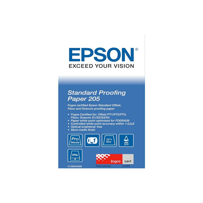 Epson Standard Proofing Papier 17in x 30,5m,205g/m