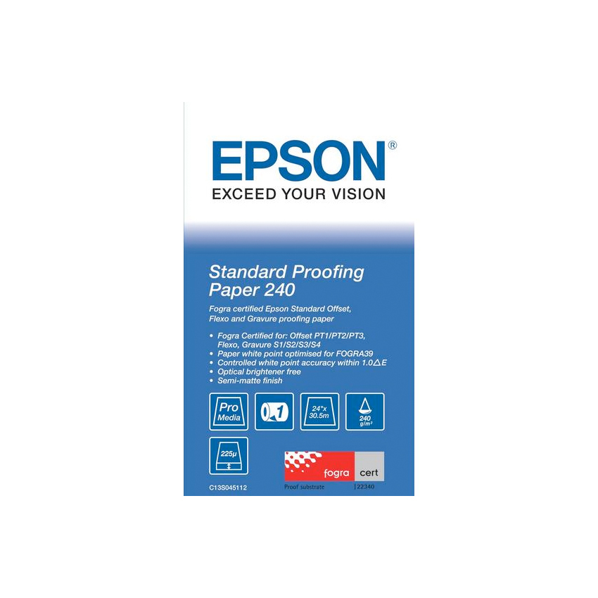 Epson Standard Proofing Papier 24in x 30,5m,205g/m