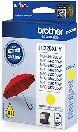 Brother tusz LC225XLY yellow wyd. 1200str. do MFC-J4620DW/MFC-J4420DW/MFC-J4625DW