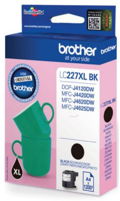 Brother tusz LC227XLBK black XL wyd. 1200str. do MFC-J4620DW/MFC-J4420DW/MFC-J4625DW