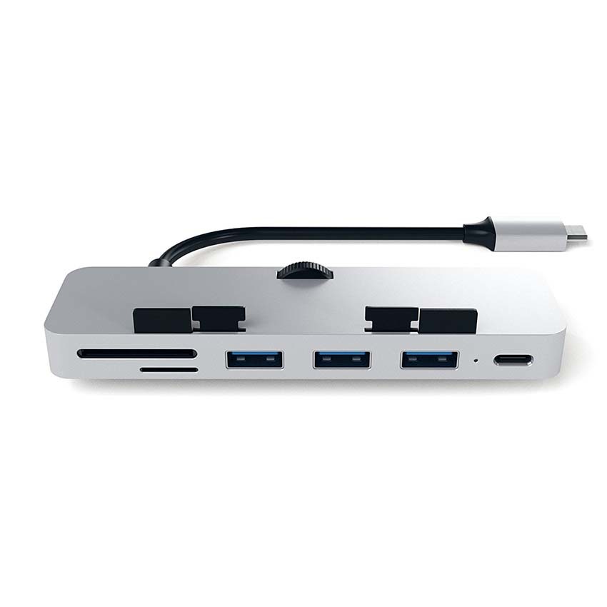 Satechi Clamp hub USB-C/3xUSB-A 3.0/micro-SD/SD do iMac 2017/iMac Pro (srebrny)