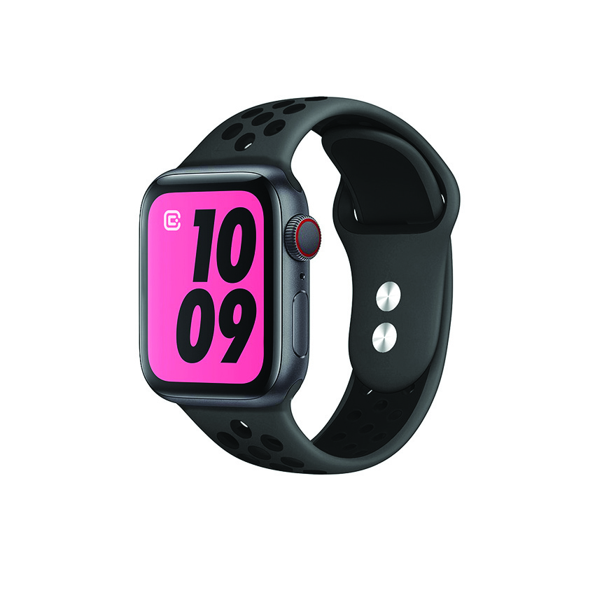 Crong Duo Sport pasek Apple Watch 38/40/41 mm (szary/czarny)