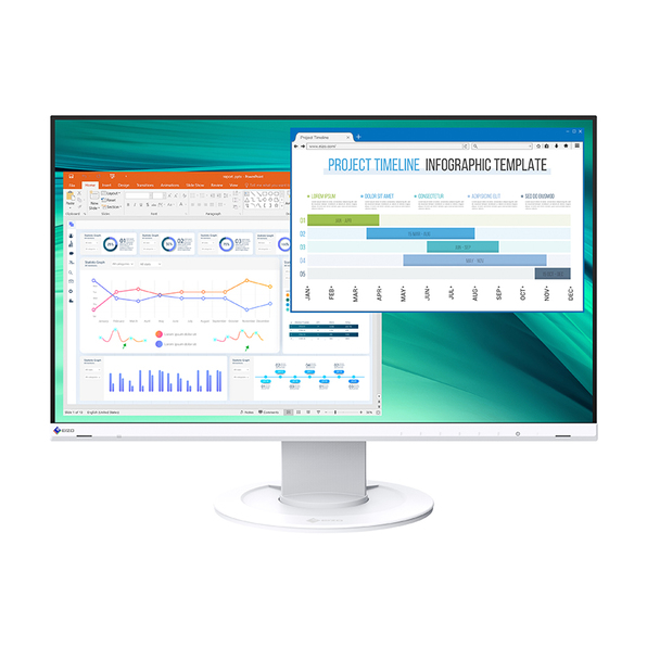 EIZO EV2460-WT monitor LCD 23.8'' z regulowaną stopką (biały)