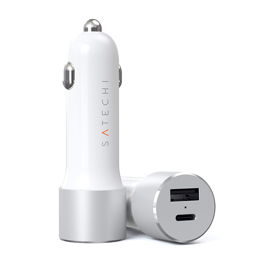 Satechi ładowarka samochodowa USB-C/USB-A 72W (biały)