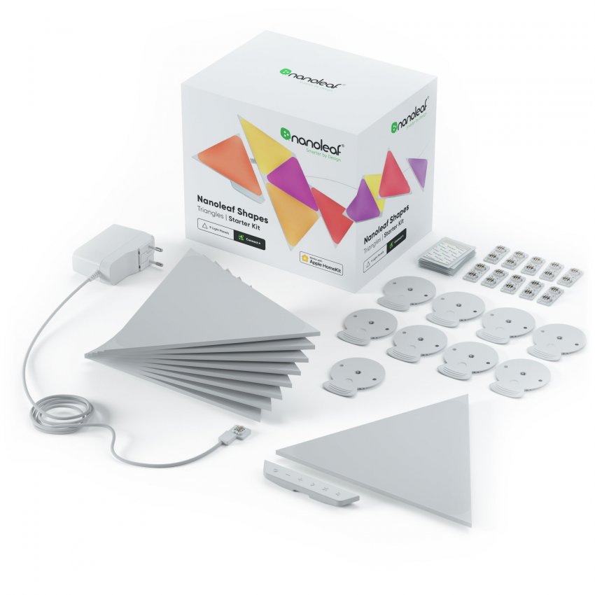 Zdjęcie do “Nanoleaf Shapes Triangles Starter Kit - panele świetlne (9 paneli świetlnych)”.