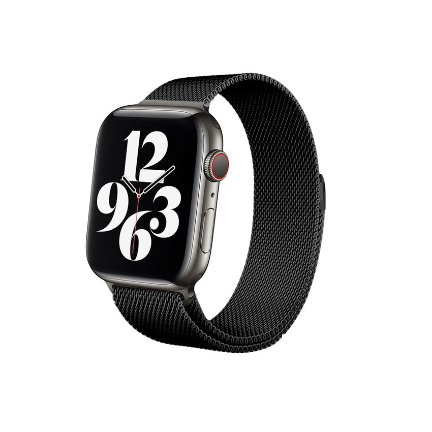Zdjęcie do “Crong Milano Steel Black - pasek Apple Watch 38/40/41mm”.